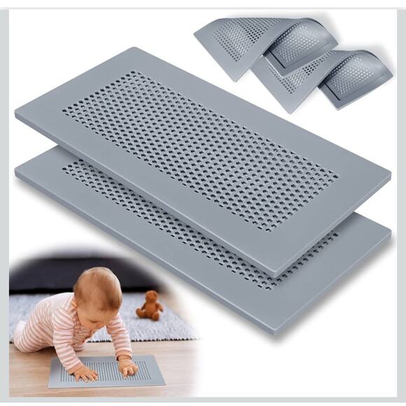 New Baby Proofing Soft Silicone Register Vent Cover Set of 2 - Picture 1 of 4